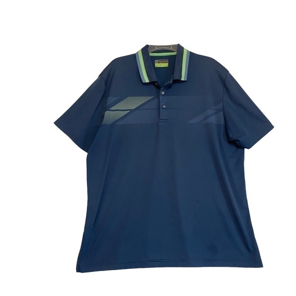 PGA Tour Pro Series Athletic Fit Golf Polo Short Sleeve Blue & Green Size XXL​ - Picture 2 of 8